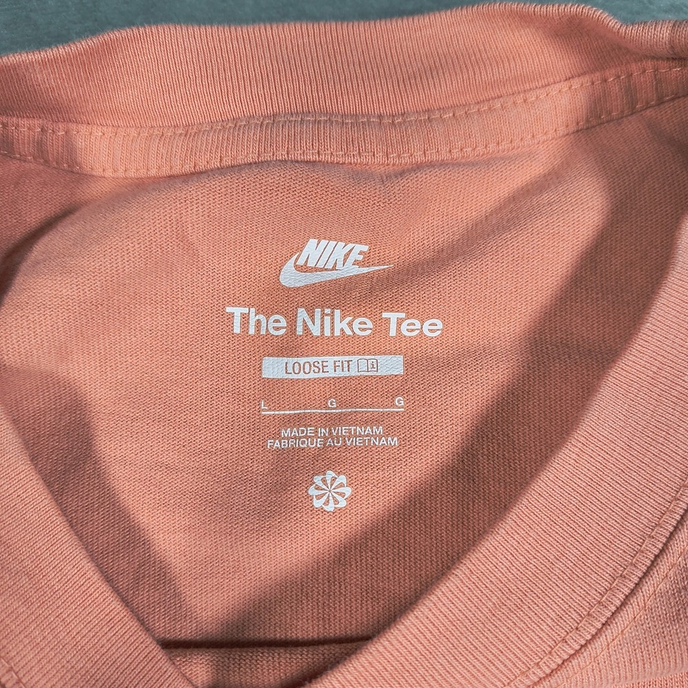Nike Sportswear Shirt Mens Large Peach Loose Fit M2Z HBR Swoosh - Picture 5 of 10